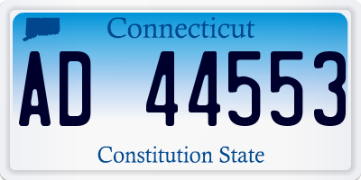 CT license plate AD44553