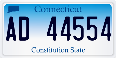 CT license plate AD44554