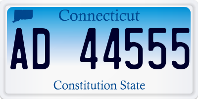 CT license plate AD44555