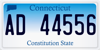 CT license plate AD44556