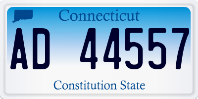 CT license plate AD44557