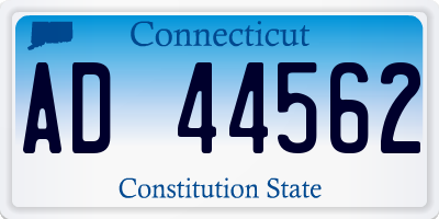 CT license plate AD44562
