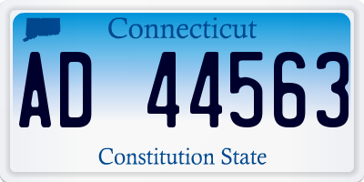 CT license plate AD44563