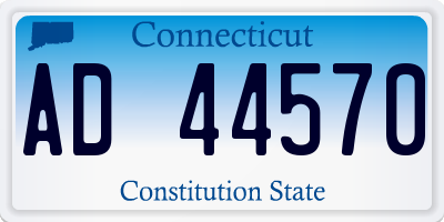 CT license plate AD44570