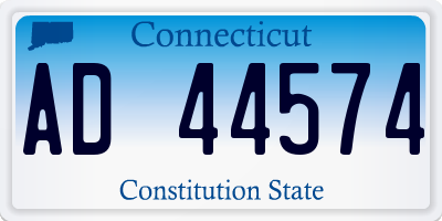 CT license plate AD44574