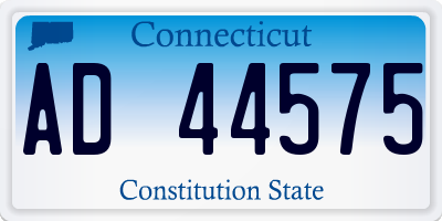 CT license plate AD44575