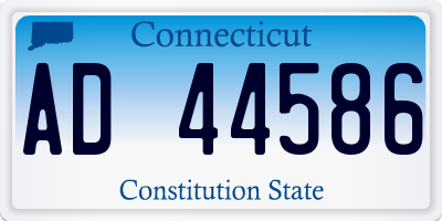 CT license plate AD44586