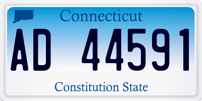 CT license plate AD44591