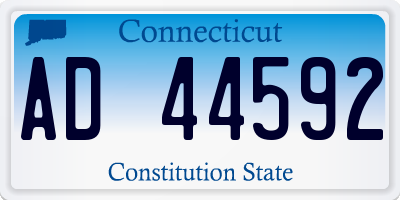 CT license plate AD44592