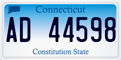 CT license plate AD44598