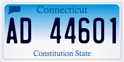 CT license plate AD44601