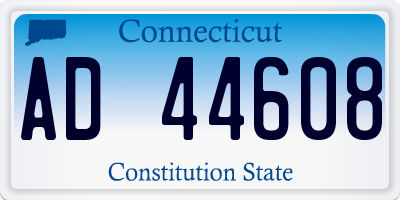 CT license plate AD44608
