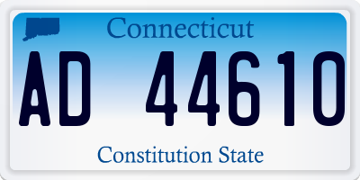 CT license plate AD44610