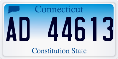 CT license plate AD44613