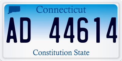CT license plate AD44614