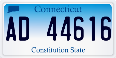 CT license plate AD44616