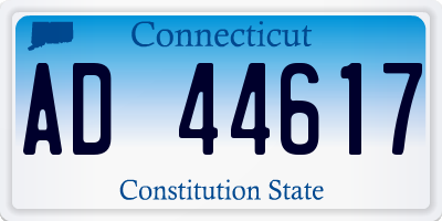 CT license plate AD44617