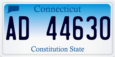 CT license plate AD44630