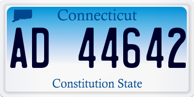 CT license plate AD44642