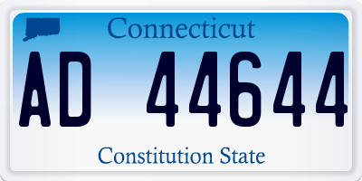 CT license plate AD44644