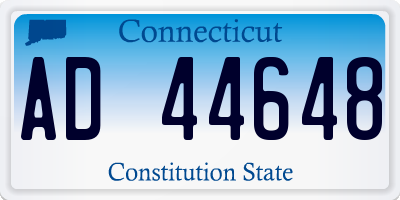 CT license plate AD44648