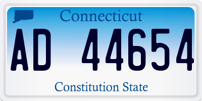 CT license plate AD44654