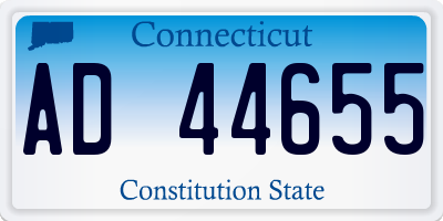 CT license plate AD44655