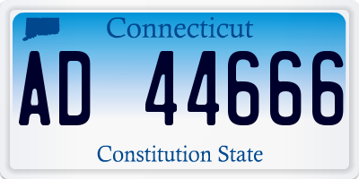 CT license plate AD44666