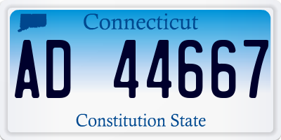CT license plate AD44667