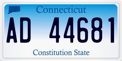 CT license plate AD44681