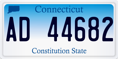 CT license plate AD44682