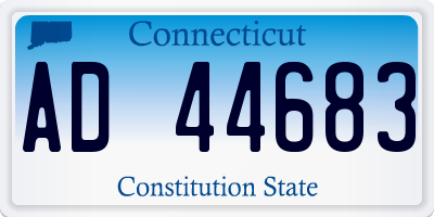 CT license plate AD44683