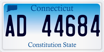 CT license plate AD44684