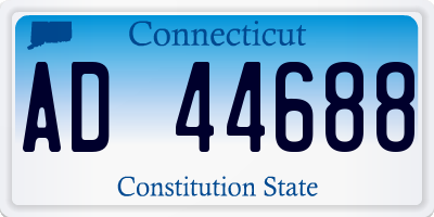 CT license plate AD44688