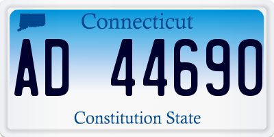 CT license plate AD44690