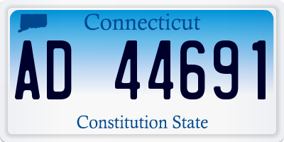 CT license plate AD44691