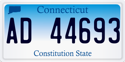 CT license plate AD44693