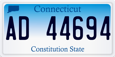 CT license plate AD44694