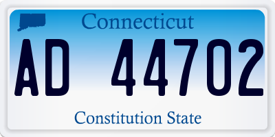 CT license plate AD44702