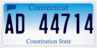 CT license plate AD44714