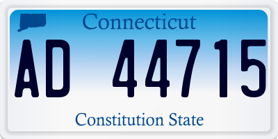 CT license plate AD44715