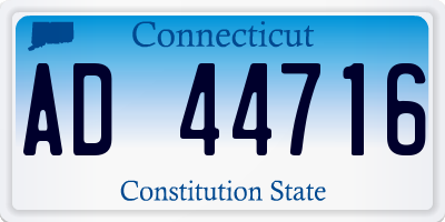 CT license plate AD44716