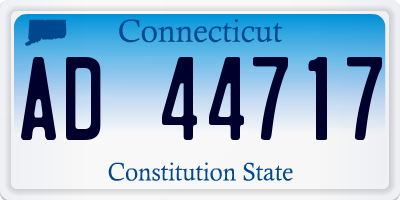 CT license plate AD44717
