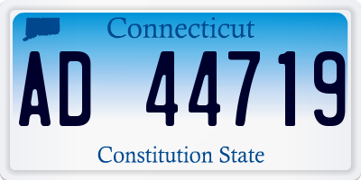 CT license plate AD44719