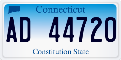 CT license plate AD44720