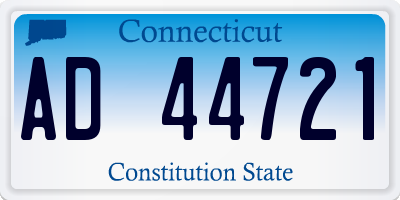 CT license plate AD44721