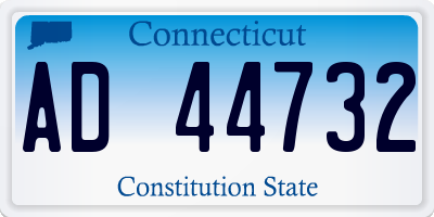 CT license plate AD44732