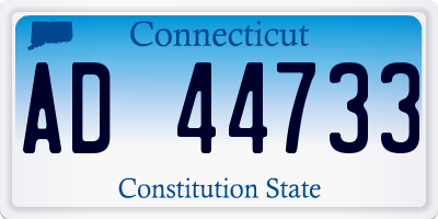 CT license plate AD44733