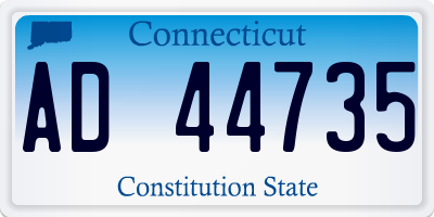 CT license plate AD44735