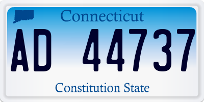 CT license plate AD44737